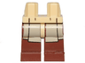 Hips and Reddish Brown Legs with SW Tan Jedi Robe Ends Pattern