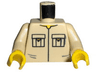 Torso Shirt Front Seamed with Patch Pockets Pattern / Tan Arms / Yellow Hands