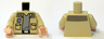 Torso SW Shirt Open with Pockets and Gray T-Shirt Pattern (Captain Antilles) / Tan Arms / Light Nougat Hands