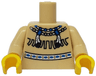 Torso Western Indians Necklace and Fringe Pattern / Tan Arms / Yellow Hands