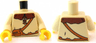 Torso Castle Kingdoms Peasant Shirt with Brown Collar and Shoulder Bag Pattern / Tan Arms / Yellow Hands