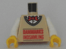 Torso Sweater with 'DANMARKS INDSAMLING' over White Shirt, Red Bow Tie, LEGO Logo on Back Pattern / White Arms / Yellow Hands