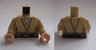 Torso SW Jedi Robe, Belt and White Undershirt Pattern (Obi-Wan) / Tan Arms / Light Nougat Hands
