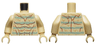Torso Spider-Man Reddish Brown Muscles Outline and Sand Green Stripes Pattern (Sandman) / Tan Arms / Tan Hands