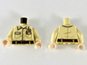 Torso Shirt with Pockets, Light Nougat Neck, Gold Badge and Dark Brown Belt Pattern / Tan Arms / Light Nougat Hands