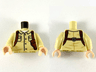 Torso Button Up Shirt with Pockets and Reddish Brown Shoulder Holster Pattern / Tan Arms / Light Nougat Hands