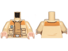 Torso SW Jacket Open with Pockets, Dark Tan Shirt with Collar, Medium Nougat Belt, Small Rank Badge Pattern / Tan Arms / Light Nougat Hands