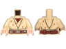 Torso SW Layered Shirt, Reddish Brown Undershirt, Reddish Brown Belt with Buckle, Tattered and Dirt Stains Pattern / Tan Arms / Light Nougat Hands
