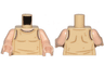 Torso SW Tan Undershirt, Creased Pattern (Luke Skywalker) / Light Nougat Arms / Light Nougat Hands