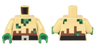 Torso Pixelated Ripped Shirt with Green and Dark Green Holes and Black and Silver Belt Pattern / Tan Arms / Green Hands