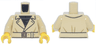 Torso Jacket Trench Coat over Black Sweater, Belt with Copper Buckle Pattern / Tan Arms / Yellow Hands