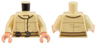 Torso SW Mechanic Jumpsuit Coveralls with Band Collar, Dark Tan Belt with Silver Buckle Pattern / Tan Arms / Nougat Hands