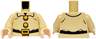 Torso Jacket with Collar over Reddish Brown Shirt, Black Belt, Bright Light Orange Buckle and Buttons without Lines Between Pattern / Tan Arms / Light Nougat Hands