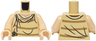 Torso Smock Tattered with Dark Tan Stripes and Knot, Light Nougat Neck and Shoulders Pattern / Light Nougat Arms / Light Nougat Hands