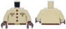 Torso Pixelated Shirt with Reddish Brown Buttons and Dark Tan Pockets, Belt with Gold Buckle Pattern / Tan Arms / Reddish Brown Hands