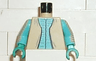 Torso SW Vest with Sky Blue Shirt Pattern (Greedo) / Sky Blue Arms Printed / Dark Turquoise Hands