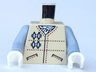 Torso SW Hoth Rebel Jacket with Pockets and Brown Dotted Lines over White Scarf Pattern / Light Bluish Gray Arms / White Hands