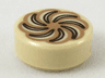 Tile, Round 1 x 1 with Pastry Pattern