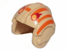 Minifigure, Headgear Helmet SW Rebel Pilot with Orange Stripes and Red Insignia Pattern