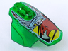 Hero Factory Armor with Ball Joint Socket - Size 5 with 'FURNO 3.0' and Red Eagle Head Pattern