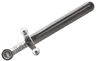 Minifigure, Weapon Sword, Greatsword Round