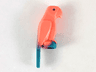 Bird, Parrot with Large Beak with Marbled Dark Turquoise Pattern