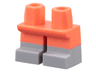 Legs Short with Molded Light Bluish Gray Lower Legs / Boots Pattern