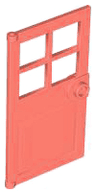Door 1 x 4 x 6 with 4 Panes and Stud Handle