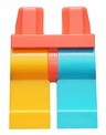 Hips and 1 Medium Azure Left Leg, 1 Bright Light Orange Right Leg