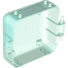 Container, Box 3 x 8 x 6 2/3 Half Front