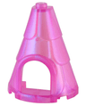 Tower Roof 2 x 4 x 4 Half Cone Shaped with Roof Tiles and Window
