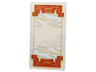 Glass for Window 1 x 4 x 6 with Gold Outlines, White and Light Aqua Clouds and Red Lattice on Dark Red Background Pattern