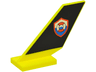 Tail Shuttle with Life Preserver Coast Guard Logo Badge / Shield on Black Background Pattern on Both Sides