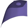 Minifigure Cape Cloth, Standard - Traditional Starched Fabric - 4.0cm Height