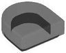 Tile, Round 1 x 1 Half Circle Extended
