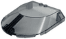 Windscreen 8 x 8 x 1 1/3 Curved with Black Window Frame and Thin Silver Lines Pattern