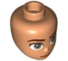 Mini Doll, Head Friends with Reddish Brown Eyebrows, Dark Tan Eyes, Medium Brown Lips and Closed Mouth Smile Pattern