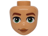 Mini Doll, Head Friends with Reddish Brown Eyebrows, Green Eyes, Medium Nougat Lips, Closed Mouth Pattern
