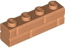 Brick, Modified 1 x 4 with Masonry Profile