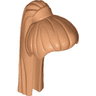 Minifigure, Hair Female Ponytail Long Straight with Hair Tie