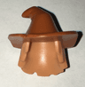 Minifigure, Hair Combo, Hair with Hat, Mid-Length Scraggly with Molded Dark Orange Floppy Witch Hat Pattern