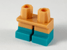 Legs Short with Molded Dark Turquoise Lower Legs / Boots  Pattern