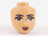 Mini Doll, Head Friends with Olive Green Eyes, Dark Red Lips and Closed Mouth Pattern