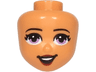 Mini Doll, Head Friends with Medium Lavender Eyes, Dark Red Lips and Open Mouth Pattern