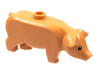 Pig with Black Eyes and White Pupils Pattern