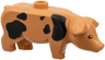 Pig with Black and White Eyes, Black Spots Pattern