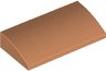 Slope, Curved 2 x 4 x 2/3 with Bottom Tubes