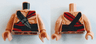 Torso Indiana Jones Bare Chest with Muscles, Red Sash and Ceremonial Knife Pattern / Nougat Arms / Nougat Hands