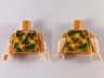 Torso Hawaiian Shirt Pattern / Light Nougat Arms with Nougat Short Sleeves and Hawaiian Pattern / Light Nougat Hands