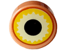 Tile, Round 1 x 1 with Yellow and Bright Light Yellow Eye with Reddish Brown Edge and Black Pupil Pattern (Dungeons & Dragons Beholder)